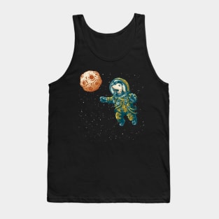 Space Dog with Planet Ball Tank Top